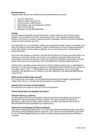 Datenschutzerklärung Seite 2